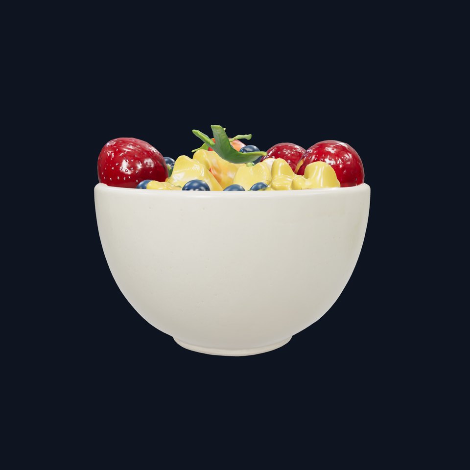 Tropical Smoothie Bowl 3D model pack